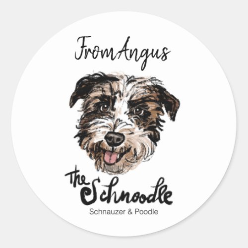 Fun customizable set of dog stickers