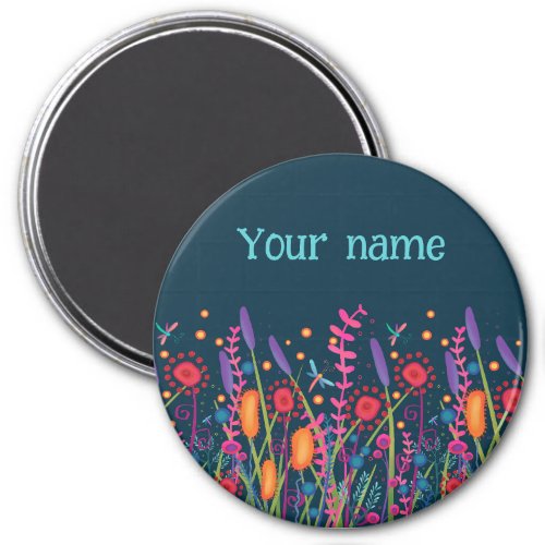 Fun Customized Colorful Wildflowers Inspirivity Magnet