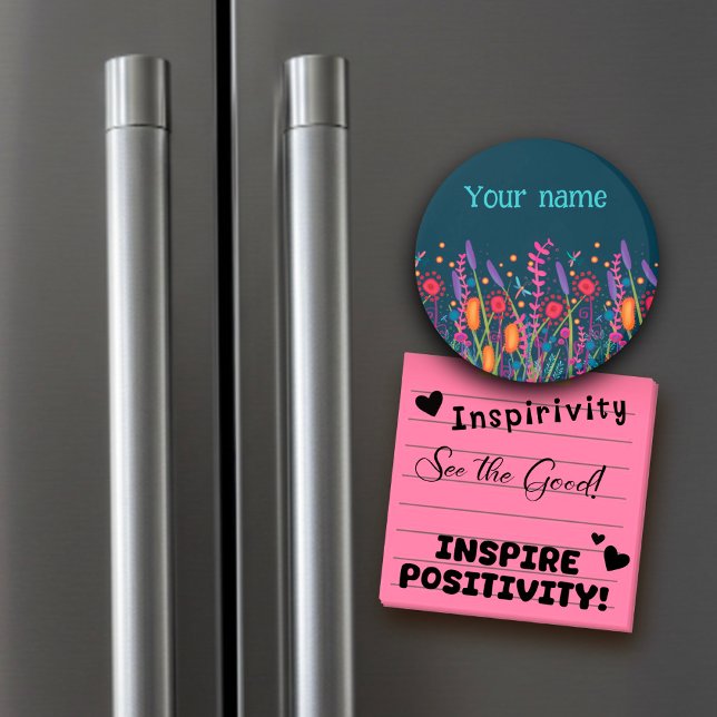 Fun Customized Colorful Wildflowers Inspirivity Magnet (Creator Uploaded)
