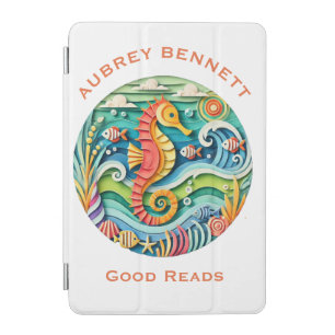 Fun Cut Paper Art Under the Sea with Name iPad Mini Cover