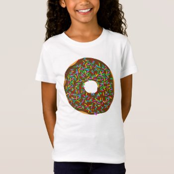 Fun Cute And Colorful Donut With Sprinkles T-shirt by judgeart at Zazzle