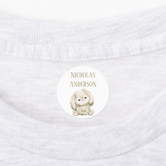 Fun Cute BUNNY RABBIT ANIMAL Kids' Labels (Affixed)