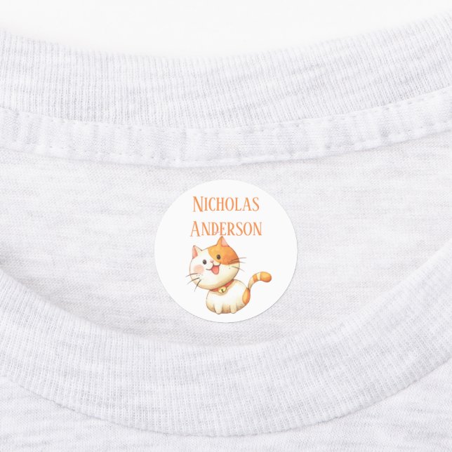 Fun Cute CAT KITTEN PET ANIMAL Kids' Labels (Affixed)