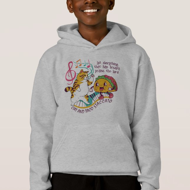 Fun Cute CAT TACO STACCATO Hoodie (Front)
