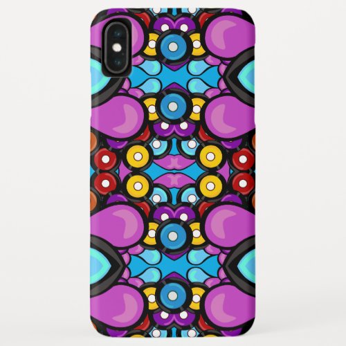 Fun Cute Colorful  Retro Record Kaleidoscope iPhone XS Max Case