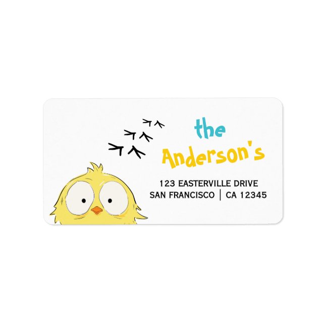 Fun Cute Crazy Chicken Label (Front)