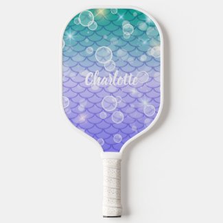 Fun Cute Girly Sparkling Mermaid Scales Bubbles