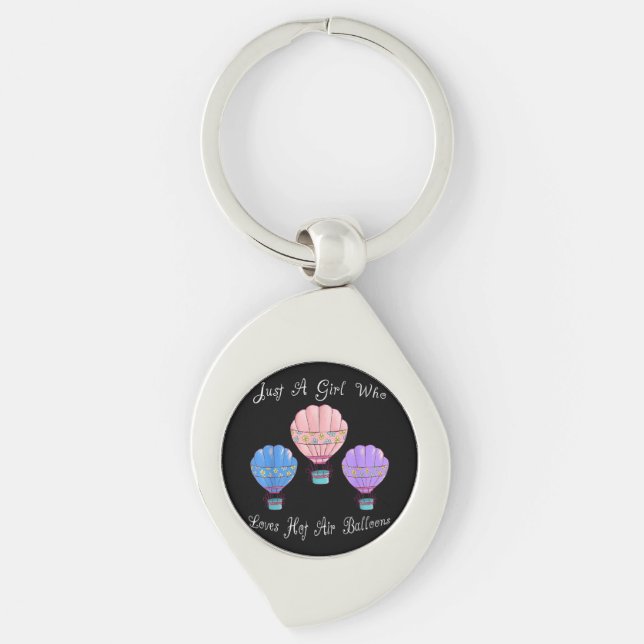 Fun Cute Hot Air Balloon Keychain (Front)