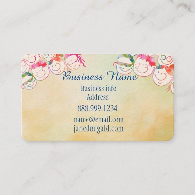 Fun Cute Kids Business Card (Front)
