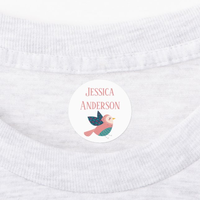 Fun Cute Little Birds Kids' Labels (Affixed)