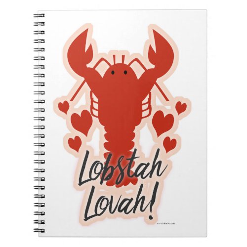 Fun Cute Lobster Love Cartoon Red Design Notebook
