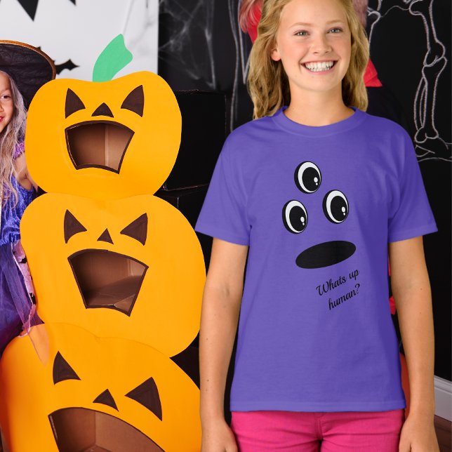 Fun Cute Monster Alien Face Easy Halloween costume T-Shirt (Creator Uploaded)