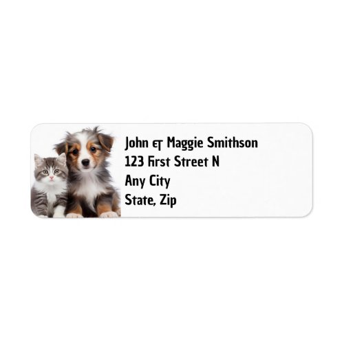 Fun Cute Pet Cat Dog Animals Label