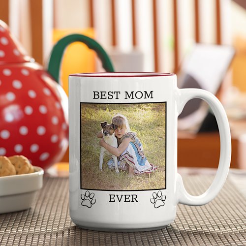 Fun Cute Photograph Greatest Mother or Father Two_Tone Coffee Mug