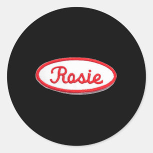 Fun Cute Rosie the Riveter Feminist Costume Classic Round Sticker