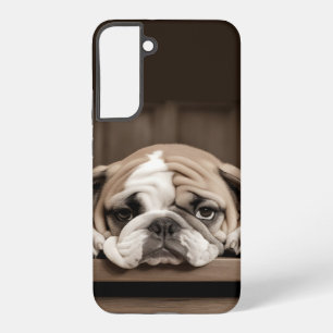 Fun Cute Sad Depressed Dog Pet Animal Samsung Galaxy S22+ Case
