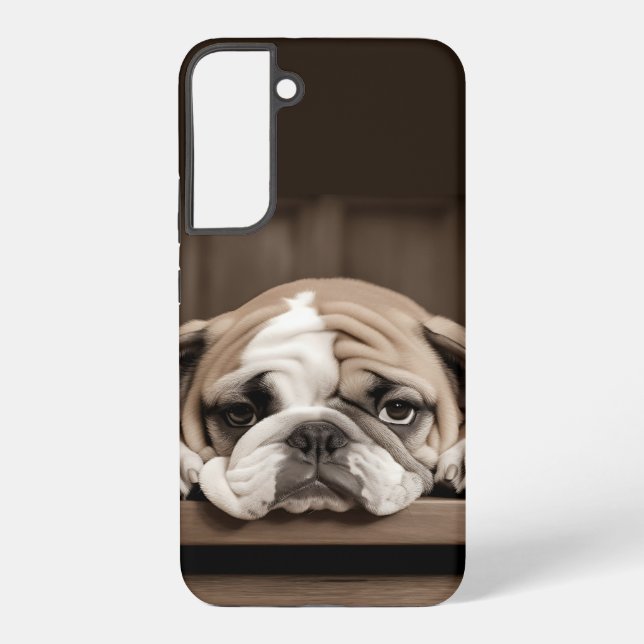 Fun Cute Sad Depressed Dog Pet Animal Samsung Galaxy Case (Back)