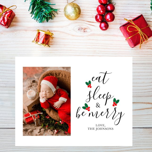 Fun Cute Script Christmas Tree Photo Christmas Holiday Postcard (Creator Uploaded)