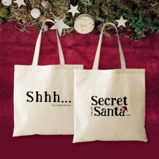 Fun Cute Shh It's A Surprise Secret Santa Red Hat 