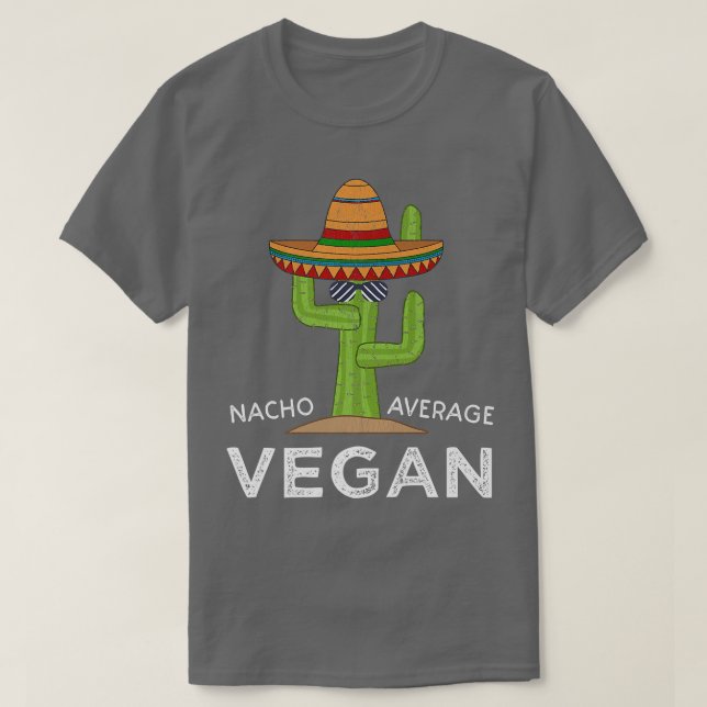 Fun Cute Vegan Joke Humor  Funny Saying Vegetarian T-Shirt (Design Front)