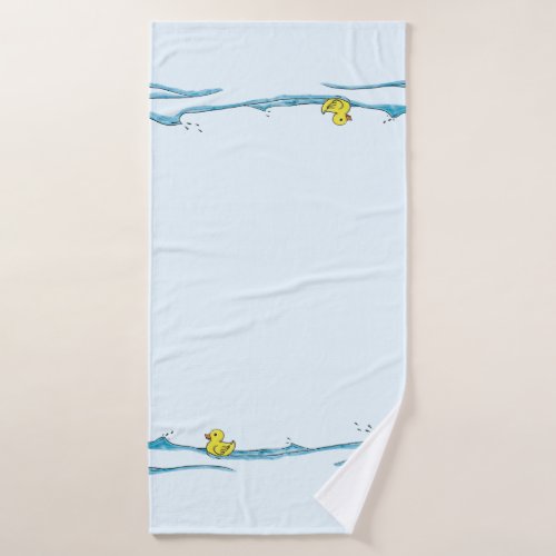 Fun Cute Whimsical Rubber Duck  Bath Towel