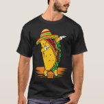 Fun Dabbing Taco Cinco de Mayo Mexican Food Sombre T-Shirt