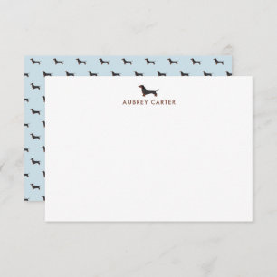 Fun Dachshund Dog Lovers Personalized Note Card