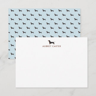 Fun Dachshund Dog Lovers Personalized Note Card