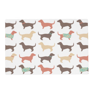 Fun Dachshund Dog Pattern Placemat