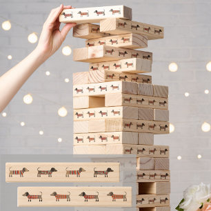 Fun Dachshund Sausage Dog Topple Tower