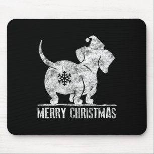 Fun Dachshund Ugly Christmas Weiner Dog Lovers Wo Mouse Pad