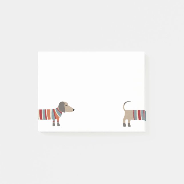 Fun Dachshund Wiener Dog Post-it Notes (Front)