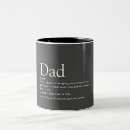 Fun Dad Definition Quote Two-Tone Coffee Mug