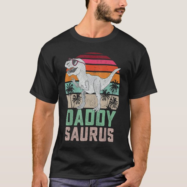 Fun Daddy saurus Rex Dinosaur Daddysaurus Family M T-Shirt (Front)