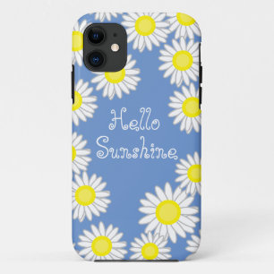 Fun Daisy Blue Yellow White Hello Sunshine iPhone 11 Case
