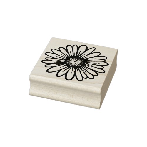 Fun Daisy Flower Trendy Floral Botanical Daisies Rubber Stamp