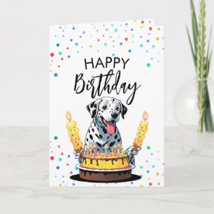 Fun Dalmatian Dog Birthday Card