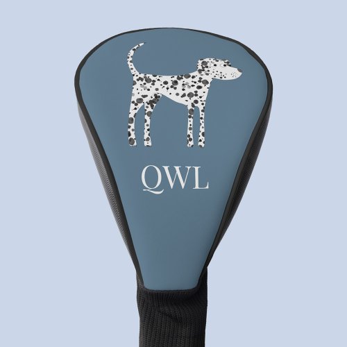 Fun Dalmatian Dog Monogram Golf Head Cover