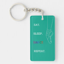 Fun Dance Quote with Pointe Shoe on a Teal