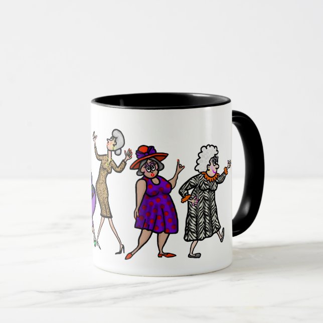 Fun Dancing Grandmas Mug (Front Right)