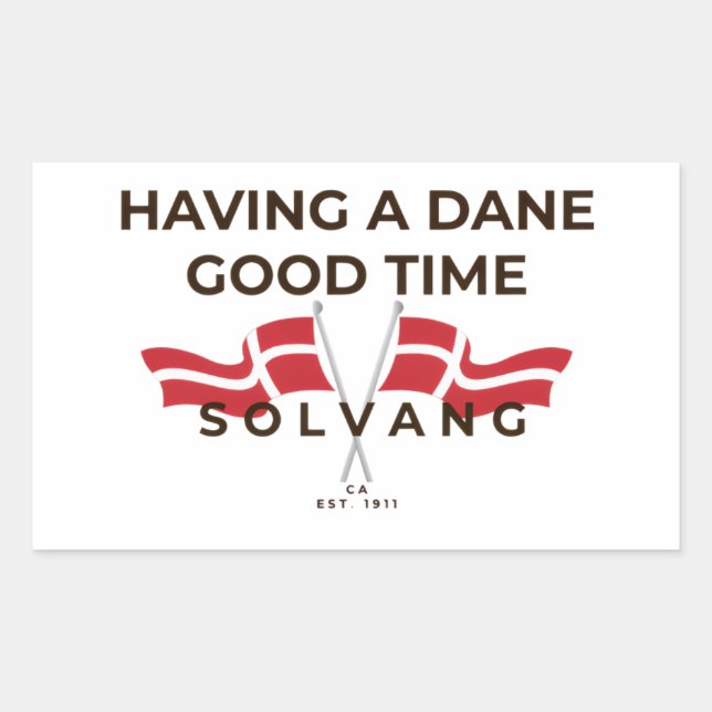Fun Danish Mug Rectangular Sticker (Front)