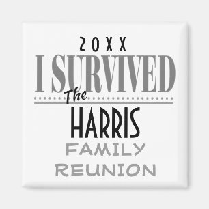 Fun Dated Family Reunion Souvenir Gift Magnet