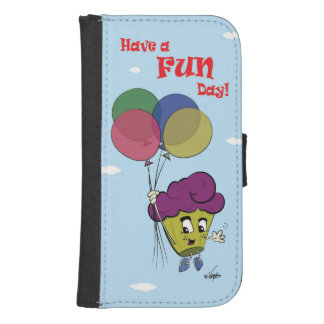 Fun Day Cupcake Galaxy S4 Wallet Case