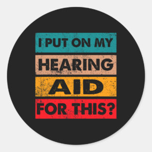 Fun Deaf Pride Awareness Sign Languages Hearing Ai Classic Round Sticker
