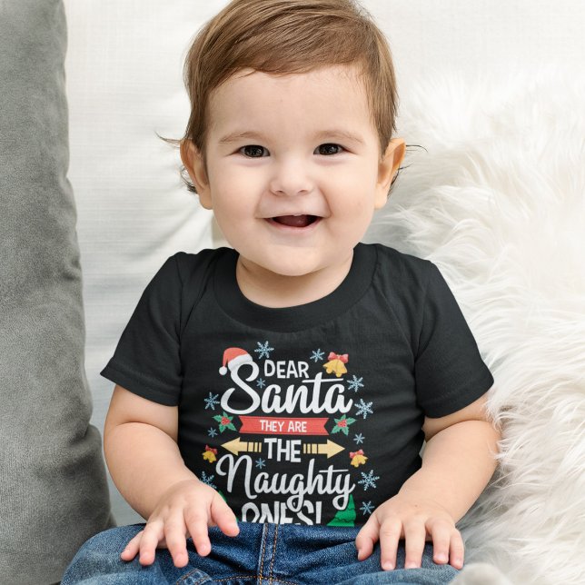 Fun dear Santa they are the naughty ones Christmas Toddler T-shirt (Creator Uploaded)