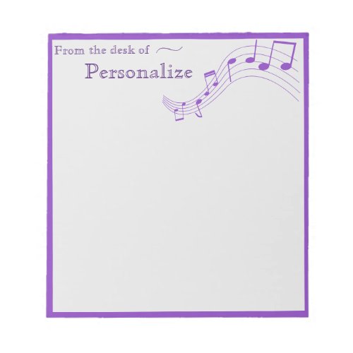 Fun Decorative Music Notes Purple Border