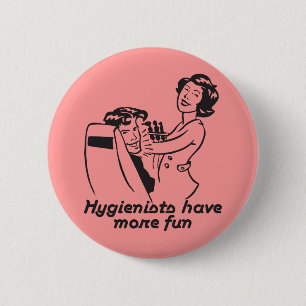 Fun Dental Hygiene Buttons