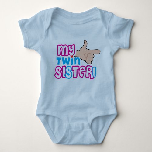 fun design for twin new born baby baby bodysuit