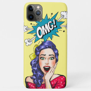 Fun design Vintage pop art OMG Colorful Yellow iPhone 11 Pro Max Case