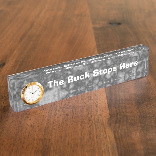 Fun Desk Sign the Buck Stops Here (Side)